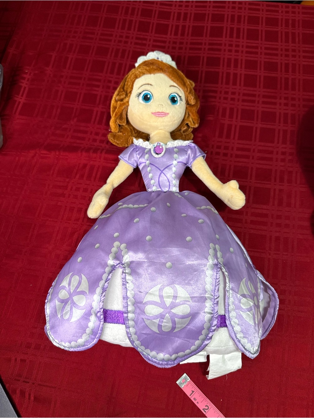 Disney Sofia the First Plush Doll - Purple Dress with Brown Hair